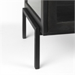 Mercana Arelius Dark Brown Wood W/ Black Metal Frame End/Side Table
