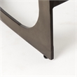 Tyson 17L x 18W x 28H Black Leather W/Gun Metal Gray Metal Base Stool