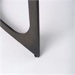 Tyson 17L x 18W x 31H Black Leather W/Gunmetal Gray Base Stool