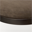 Tyson 17L x 18W x 31H Dark Brown Leather W/Gunmetal Base Stool