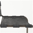 Berbick 21L x 25W x 38H Black Leather W/Gunmetal Gray Frame Stool