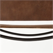 Berbick 21L x 25W x 42H Medium Brown Leather W/Gun Metal Gray Stool