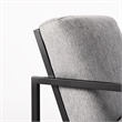 Mercana Armelle Gray Fabric Seat W/Gray Metal Frame Accent Chair