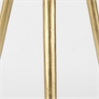 Vivienne White Marble Antique Gold Metal Round Top Small Side Table
