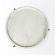 Mercana Stella 17L x 17W White Round Marble Top W/Gold Base Accent Table