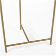 Mercana Stella 17L x 17W White Round Marble Top W/Gold Base Accent Table