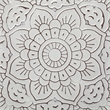 Miranda Set of 2 Stamped White/ Gray Metal Lotus Flower Wall Decor