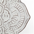 Miranda Set of 2 Stamped White/ Gray Metal Lotus Flower Wall Decor