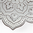 Miranda Set of 2 Stamped White/ Gray Metal Lotus Flower Wall Decor