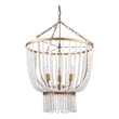 Mercana Rhone Gold Metal And Wood Beaded Chandelier