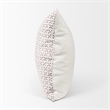 Mercana Jayden Cream W/ Merlot Print Linen Square Decorative Pillow Cover