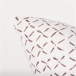 Mercana Jayden Cream W/ Merlot Print Linen Square Decorative Pillow Cover