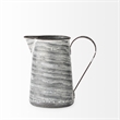 Mercana Serena I 8H Small Gray/White Textured Metal Jug