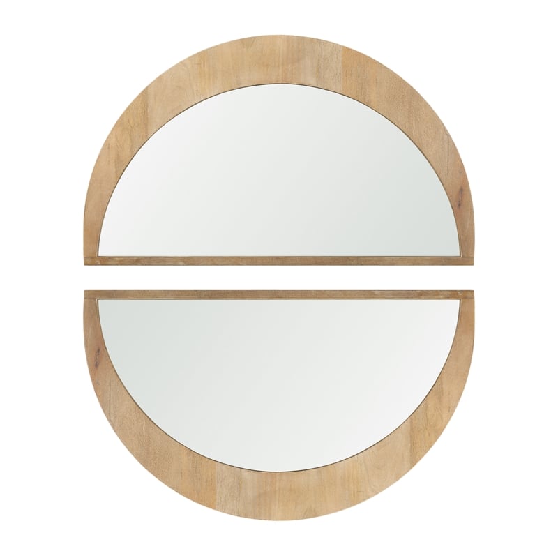 Mercana Celeste Light Brown Wood Small Mirror
