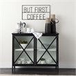Mercana But First Coffee Metal Wall Sign Cut-Out Typography in Black