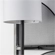 Mercana Navin Black Metal Body White Fabric Shade Rectangular Wall Sconce