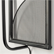 Mercana Navin Black Metal Body White Fabric Shade Rectangular Wall Sconce