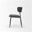 Mercana Corey Dining Chair W/ Gray Fabric & Matte Black Metal Set of 2