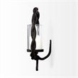 Mercana Rizwan Black Aluminum Braided Circular Candle Holder