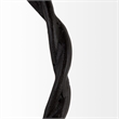 Mercana Rizwan Black Aluminum Braided Circular Candle Holder