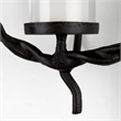 Mercana Rizwan Black Aluminum Braided Circular Candle Holder