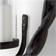 Mercana Rizwan Black Aluminum Braided Circular Candle Holder