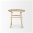 Mercana Rosie Large Blonde Wood End Table in White