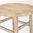 Mercana Rosie Large Blonde Wood End Table in White