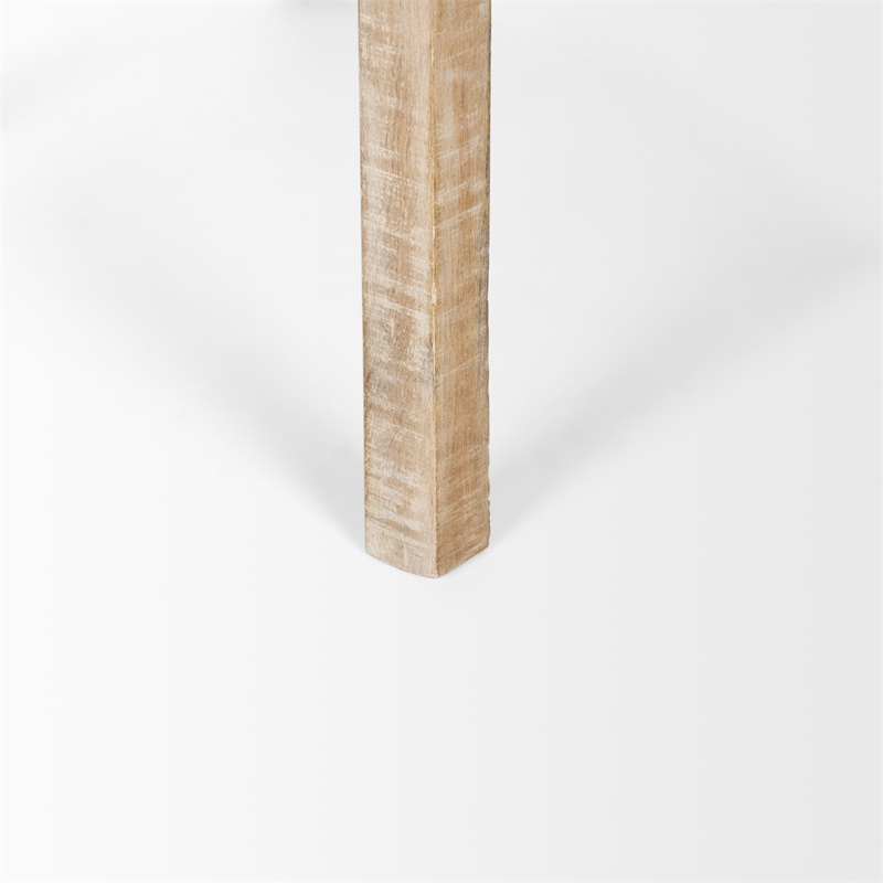 Mercana Rosie Large Blonde Wood End Table in White
