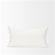 Mercana Jayden Cream W/ Merlot Print Linen Lumbar Decorative Pillow Cover