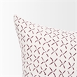 Mercana Jayden Cream W/ Merlot Print Linen Lumbar Decorative Pillow Cover