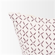 Mercana Jayden Cream W/ Merlot Print Linen Lumbar Decorative Pillow Cover