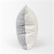 Mercana Jennelle Cream W/ indigo Print Linen Square Decorative Pillow Cover