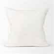 Mercana Jennelle Cream W/ indigo Print Linen Square Decorative Pillow Cover