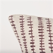 Mercana Jenna Beige/Cream W/ Merlot Print Linen Square Decorative Pillow Cover