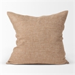 Mercana Jacklyn Brown Linen Square Decorative Pillow Cover