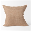 Mercana Jacklyn Brown Linen Square Decorative Pillow Cover