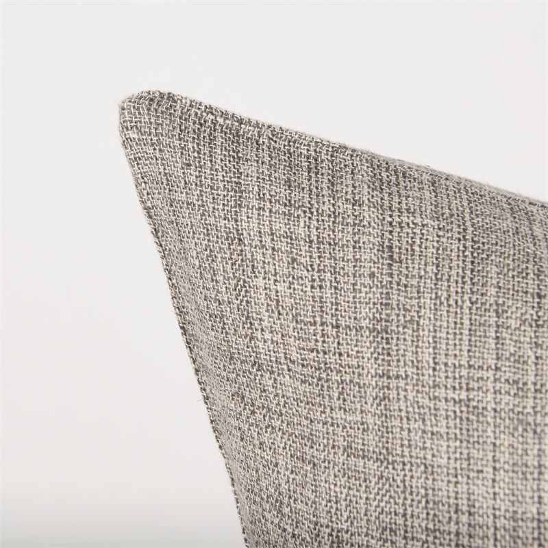 Mercana Jacklyn Grey Linen Square Decorative Pillow Cover