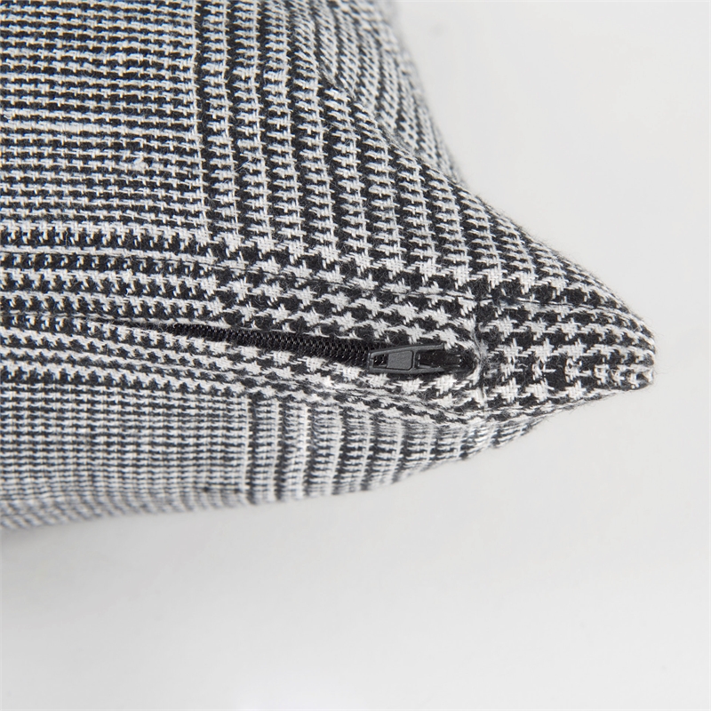 Mercana Ramone 14 X 26 White And Black Fabric Decorative Pillow Cover