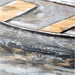 Mercana Creekside Diptych 80X40 Boats On Wood Oil Painting in Multi-Color