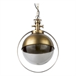 Mercana Leighton I 15X20 Gold Toned Metal Spherical Pendant Light in Clear