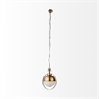 Mercana Leighton I 15X20 Gold Toned Metal Spherical Pendant Light in Clear
