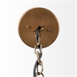 Mercana Leighton I 15X20 Gold Toned Metal Spherical Pendant Light in Clear
