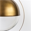 Mercana Leighton I 15X20 Gold Toned Metal Spherical Pendant Light in Clear