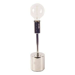 Mercana Mooney (17.5&quotH) Metallic-Silver Metal Shade-Less Table Lamp
