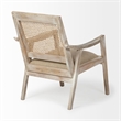 Mercana Teryn Natural Wooden Base W/Mesh Back Accent Chair in Beige/Cream