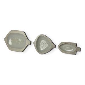 Mercana Samira Set Of 3 Metal Decorative Fish Trays in Gray