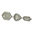 Mercana Samira Set Of 3 Metal Decorative Fish Trays in Gray