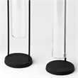 Mercana Beeker Set Of Three Matte Black Metal Test Tube Style Vases
