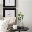 Mercana Beeker Set Of Three Matte Black Metal Test Tube Style Vases